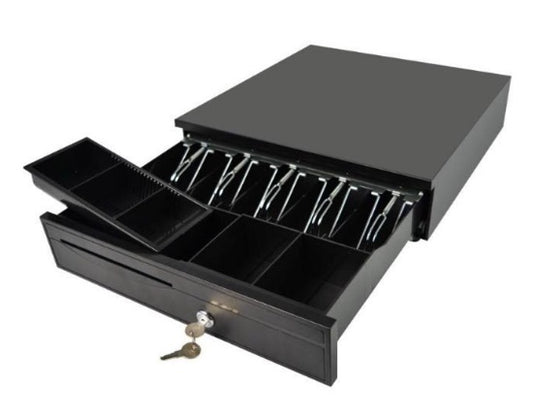 POS Cash Drawer with 5 Bill Holders and 5 Coin Holders Metal Cash Drawer