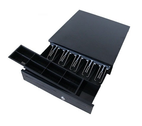 POS Cash Drawer with 5 Bill Holders and 8 Coin Holders Metal Cash Drawer