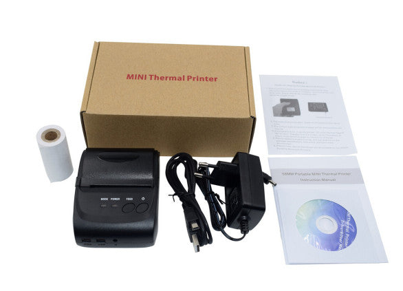 Bluetooth Thermal Printer Portable 58mm Receipt Printer 90mm/s Printing Speed