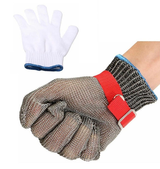 Cut Resistant Gloves 316L Stainless Steel Metal Hand Protective Safety Work Glove Flywin-tech