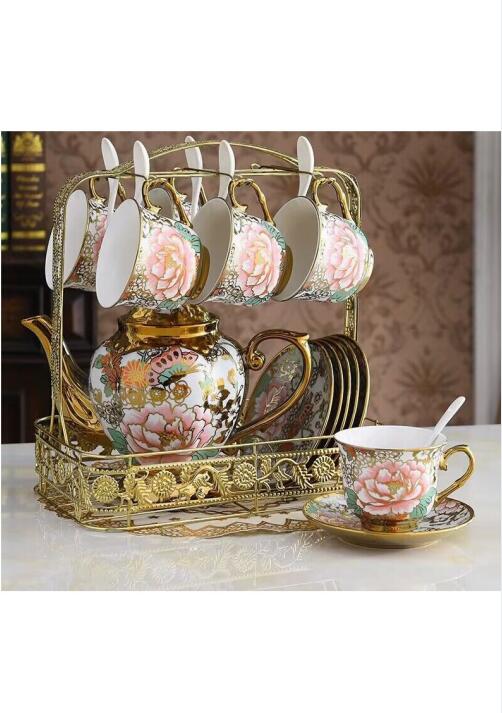 20-in-1 Vintage Ceramic European-style Coffee Cup Tea Set Flywin-tech