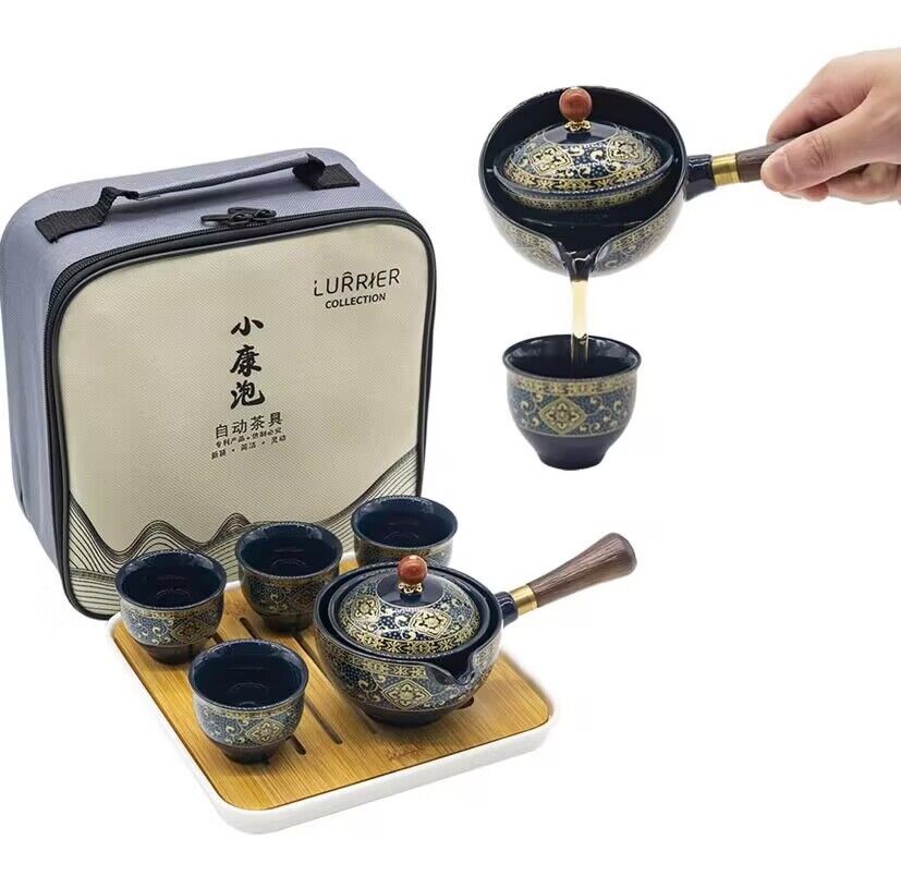 7-in-1 Portable Ceramic Tea Set Travel Teapot and Tea Cups Made-in-China Flywin-tech