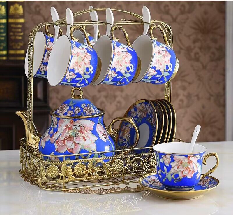 20-in-1 Vintage Ceramic European-style Coffee Cup Tea Set Flywin-tech