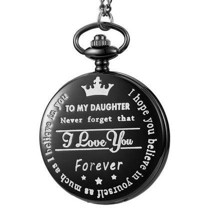 TO MY SON DAUGHTER DAD Husband Grandpa Pocket Watch Roman Quartz Watch Flywin-tech