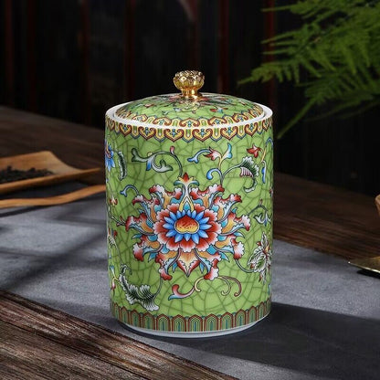ceramic tea caddy