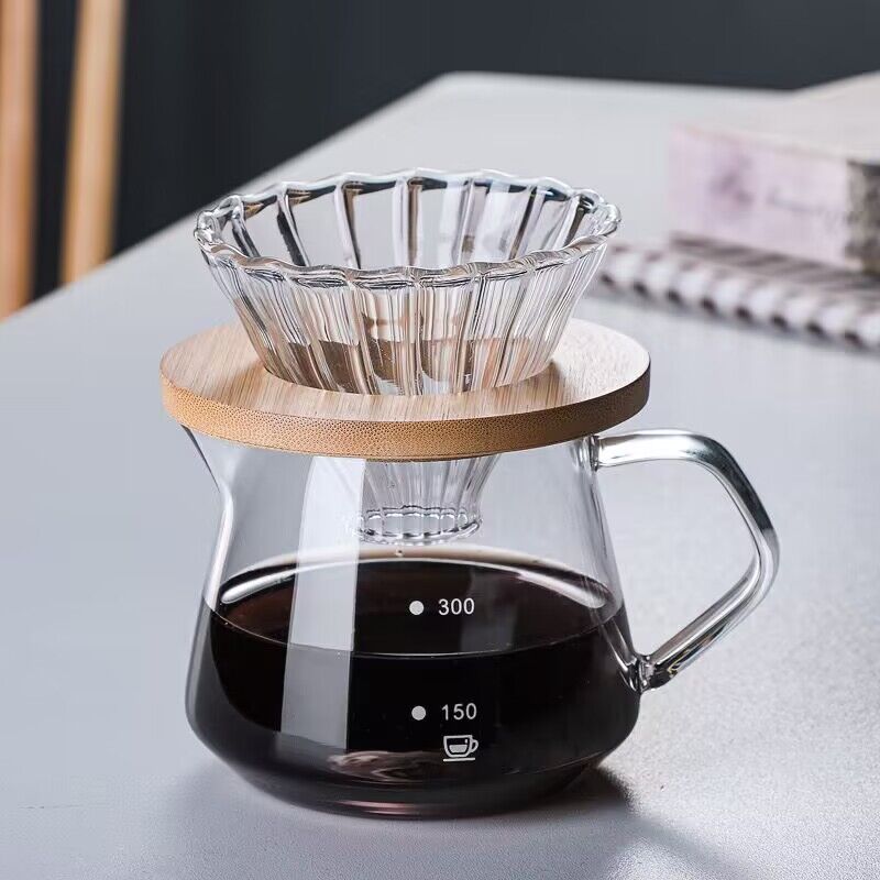 Glass Coffee Pot Pour-over Coffee Maker Filter Coffee Maker 300ML / 600ML