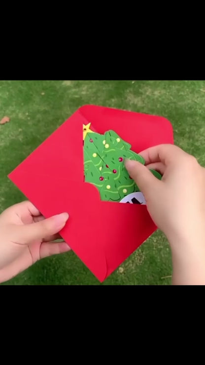 3D Pop Up Christmas Tree Pendant Decoration Greeting Card